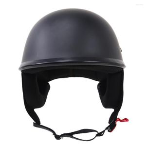 Casques de moto Matte Black Dot Open Face Demi-plat pour Cruiser Chopper