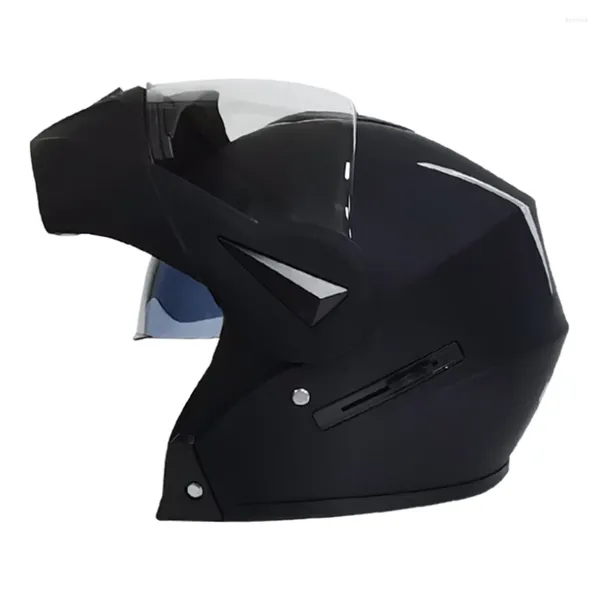 Casques de moto noir mat rabattable, casque de motard résistant à l'usure, respirant, accessoires de tête anti-chute pour Motocross