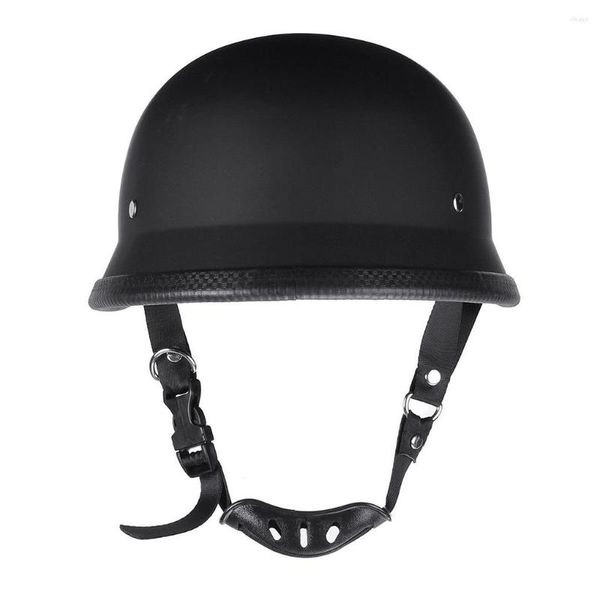 Casques de moto noir mat Style allemand Vintage casque ABS Durable demi visage moto vélo