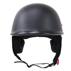 Motorhelmen Mat Black Open Face Half Dot Druppel Zon Visor M M