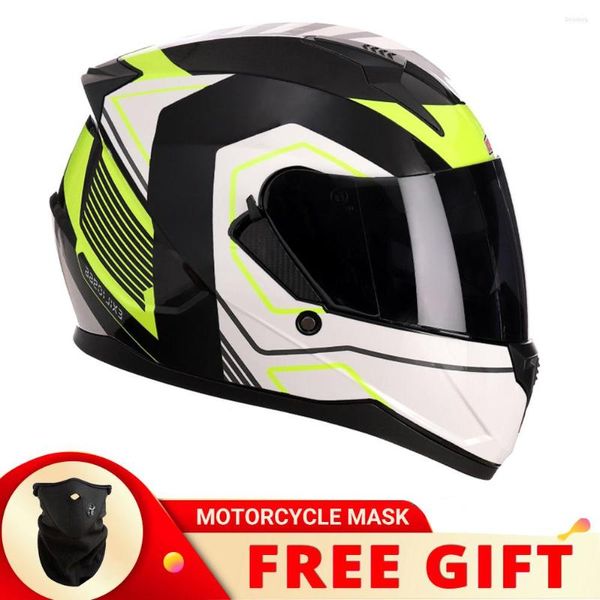 Cascos de moto para hombre Casco integral con visera interior Casco DOT aprobado Moto Capacete Racing Casqueiro Casque Motocross ECE