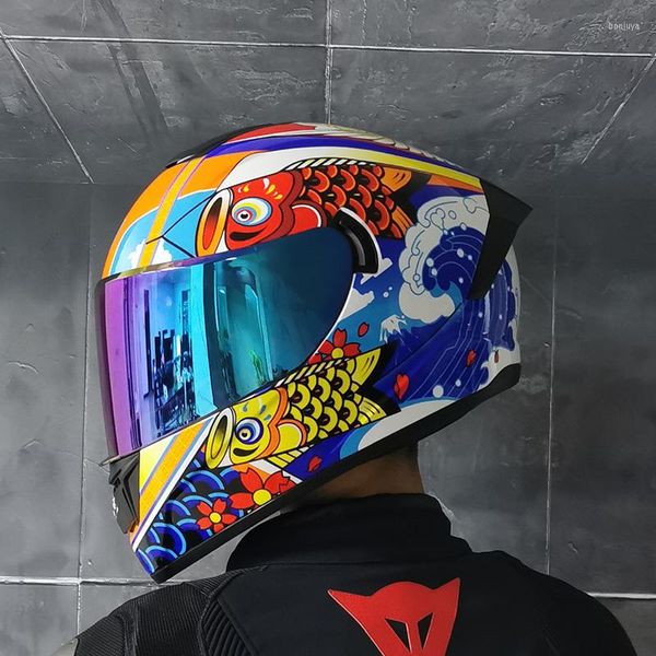 Cascos de motocicleta para hombre, Casco para mujer, cara completa, cálido, para invierno, todoterreno, pedales de Motor, Moto, Scooter, Motocross, Casco