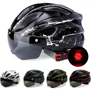 Casques de moto hommes femmes casque de cyclisme avec lumière LED sport planche à roulettes Scooter route VTT vélo électrique vélo