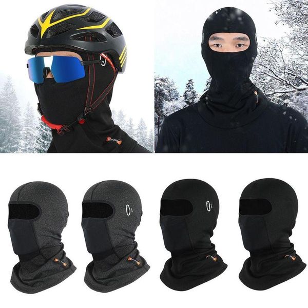 Casques de moto Hommes Femmes Masque facial Balaclava Neck Brace Hiver Couvre-chef chaud avec trou de lunettes Sport de plein air Coupe-vent Ski Écharpe Cap