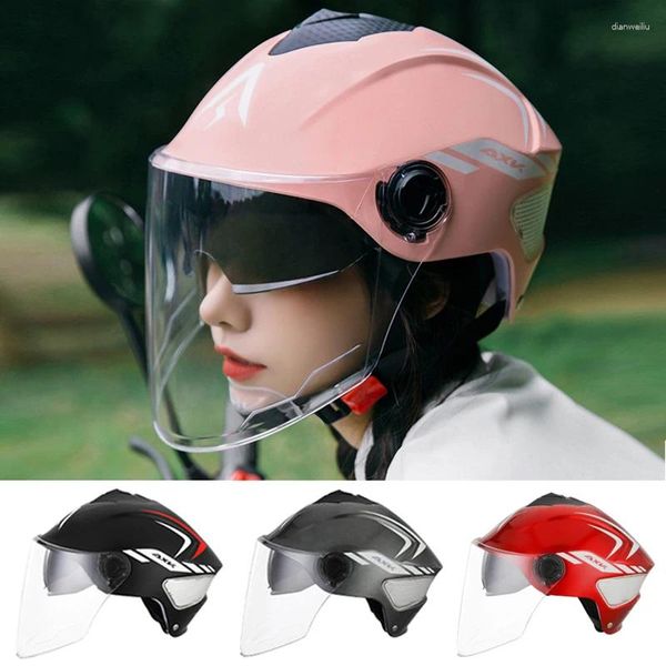 Casques de moto Men Femmes Scooter Casque Open Face Motorbike à demi-style Bélo