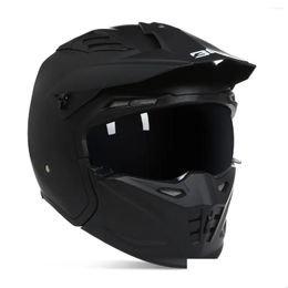 Motorhelmen Modar 3/4 Open Face Vintage Crossmotor Cascos Fl Helm Persoonlijkheid Off Road Verwisselbare Kin Para Moto Dot Ece Drop Otqea