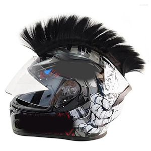 Casques de moto Mohawk Cuttable Casque Décor Perruque Détachable Pruiken Kleurrijke Hanekam Motocross Fournitures de couleur vive