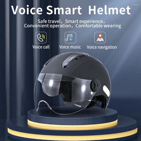 Casques de moto Chapeau d'équitation de moto Couvre-chef Navigation par appel vocal Casque intelligent Accessoires compatibles Bluetooth