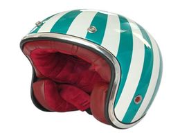 Motorfiets helmen motorcross masei ruby vintage helm half open gezicht abs casque 501 red2393233