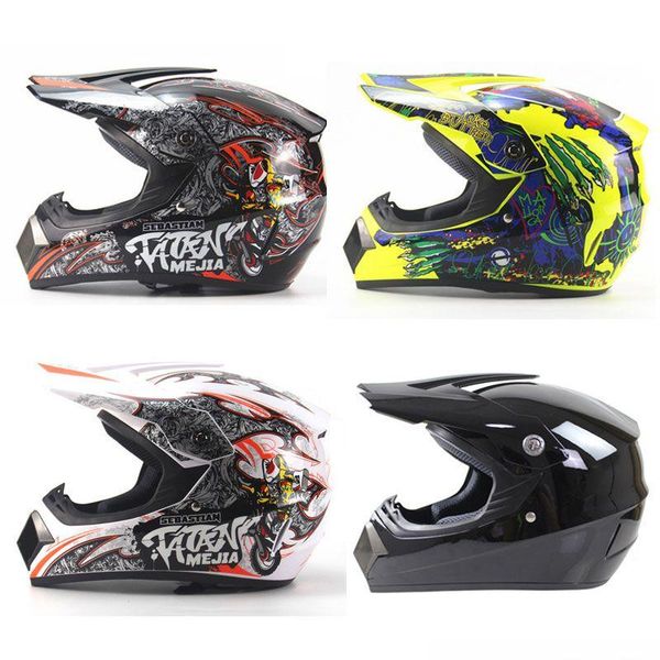 Casques de moto Casque de moteur Demi-casques de moto Fl Face Offroad Atv Cross Racing Bike Motocross Moto Casco Off Road Capacetes Dhfvy