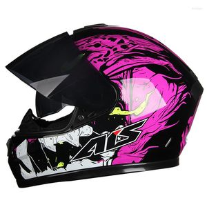 Casques de moto Motorbike Protectiont Double Visor Motocross Moto Safety Helm Modular Full Helme