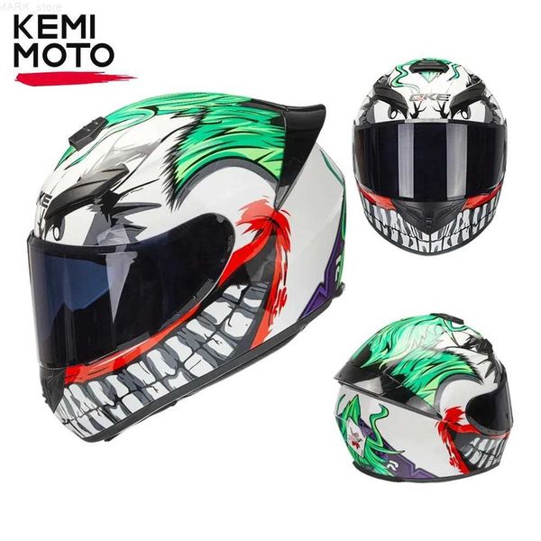 Casques de moto Casque de moto Joker intégral course moto tout-terrain casque flip adulte moto rue voyage équitation Casco CapacetL204