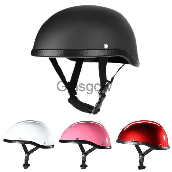 Casques de moto Casque de moto Hommes Femmes Casques de protection Vieux Vintage Demi-Casque Le scooter électrique Vélo Skateboard Adulte Cyclisme x0731