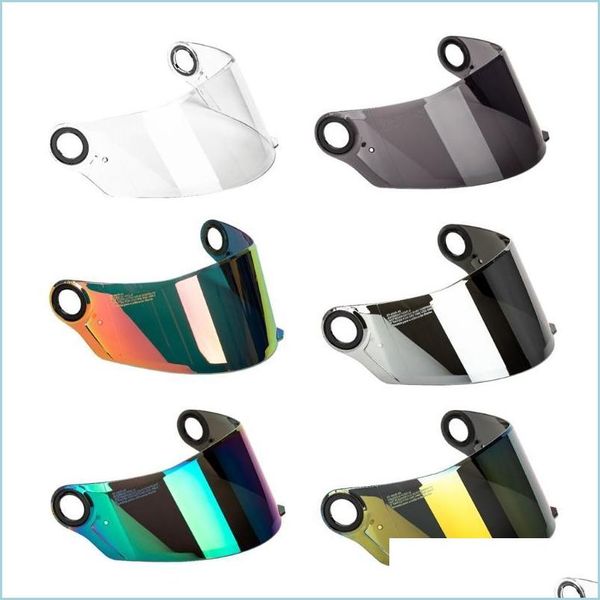 Celmets de motocicleta Celmets de motocicletas Profesional Bubble Shield Casco Viento a prueba de viento Visor Retro Compatible con LS2 FF358 396 D7YA DHPKF