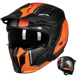 Cascos de motocicleta MT offroad casco de motocicleta montar casco de cara completa variable medio casco personalidad unisex retro casco x0731
