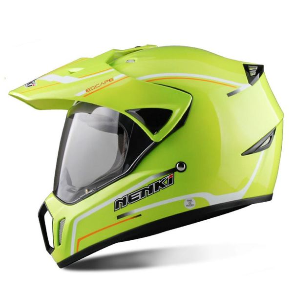 Casques de moto NENKI Four Seasons Casque tout-terrain Anti-buée Couverture intégrale Rally Racing Protection