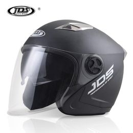 Motorfietshelmen Nenki helm open gezicht capacete Moto ABS Motorbike vintage dubbele lens casque voor mannen en vrouwen