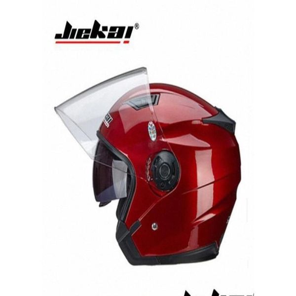 Cascos de motocicleta Nuevo Caballero Protección de seguridad Jiekauble Lente Media cara Casco de moto de ABS PC Tamaño M L XL XXL Entrega de gota Auto OTP7I