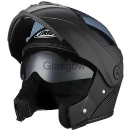 Nieuwe motorhelm full face race motorhelm met dubbele zonneklep Dames man flip up casco moto helmen capacete helm x0731
