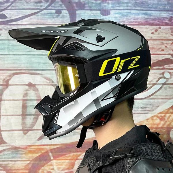 Cebrones de motocicletas Otry Road Dirt Bike Niños Motocross Casco de carreras Downhill Mountain Unisex Adecuado para Kid Dot Full Face Full