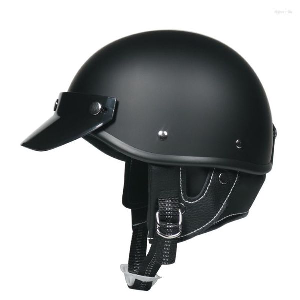 Casques de moto Open Half Face Helmet Scooter Bike Korea Type Retro Moto Vintage Biker