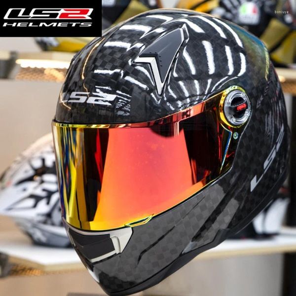 Casques de moto d'origine LS2 12K FF396 Casque en fibre de carbone CT2 CASCO CASQUE CASCO CASCO CASCO NO POMPE