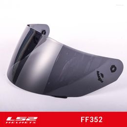 Motorhelmen Originele LS2 FF352 Helmet Visor Geschikt voor FF351 Multi-kleuren glas Optionele lens Zwart Sliver