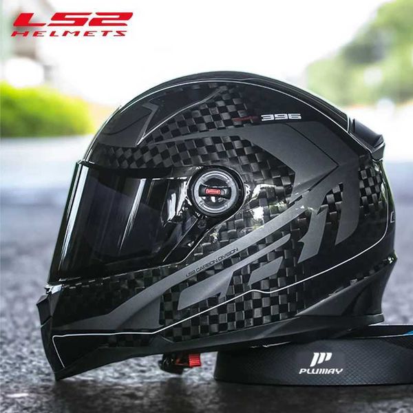 Casques de moto Original LS2 FF396 Casque de Moto en Fiber de carbone Ls2 casques intégraux Casco Casque Moto sans airbags PumpL24014