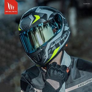 Casques de moto d'origine MT ATOM SV Professional Racing ECE Dot approuvé Full Face modulaire hiver
