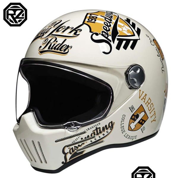 Cascos de motocicleta Orz-728 Retro Abs Light Cruiser Fl Erage Casco para hombres y mujeres Dot Appd Drop Delivery Automóviles Motocicletas Ac Otrol