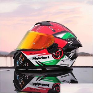 Motorhelmen Orz Fl Gezichtshelm Casco Moto Capacete Racing Casque Downhill Dot Appd Drop Delivery Auto's Motoren Toegang Ot3Om