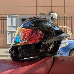 Motorhelmen Orz Modulaire helm voor mannen en vrouwen dubbele spiegel zomer retro staart half volledige hoes persoonlijkheid