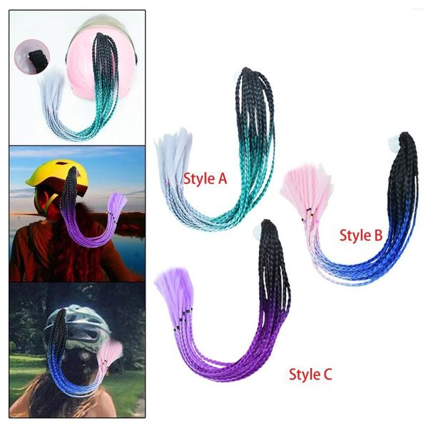 Cascos de moto Coletas Trenzas Rastas Motocross Cabello rizado para mujeres en bicicleta