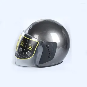 Cascos de motocicleta Casco protector Anti-vértigo Seguridad de invierno Medio casco pintado para adultos