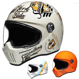 Motorhelmen Retro Helmet Abs Light Cruiser Volledige dekking voor mannen en vrouwen DOT goedgekeurde accessoires Capacete