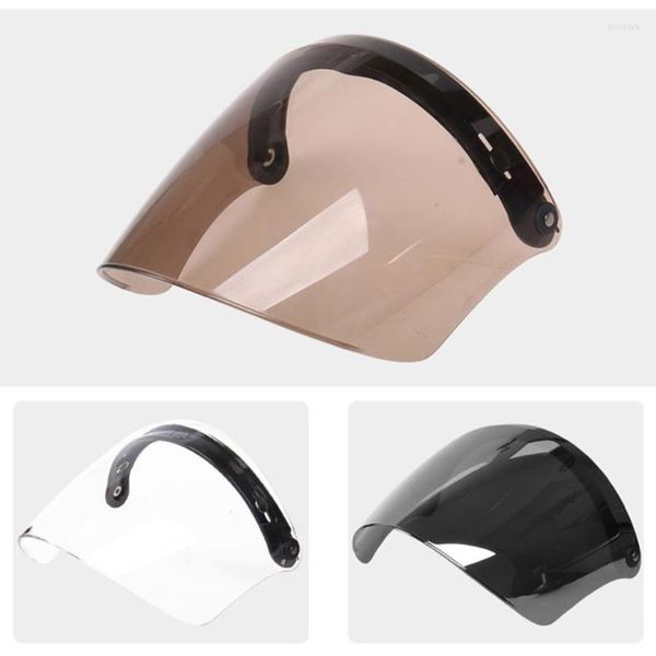 Casques de moto Visière de casque à face ouverte rétro Conception à 3 boutons-pression pour la livraison directe protégée contre les UV et résistante aux rayures