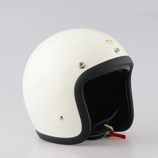 Cascos de motocicleta Scocascos Fibra de vidrio Retro Vintage Casco Cafe Racer Cara abierta Street Riding Casque DOT ECE Helm