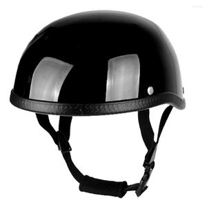 Casques de moto casque de sécurité Vintage boucle à dégagement rapide ABS visage ouvert demi pour VTT casque mat