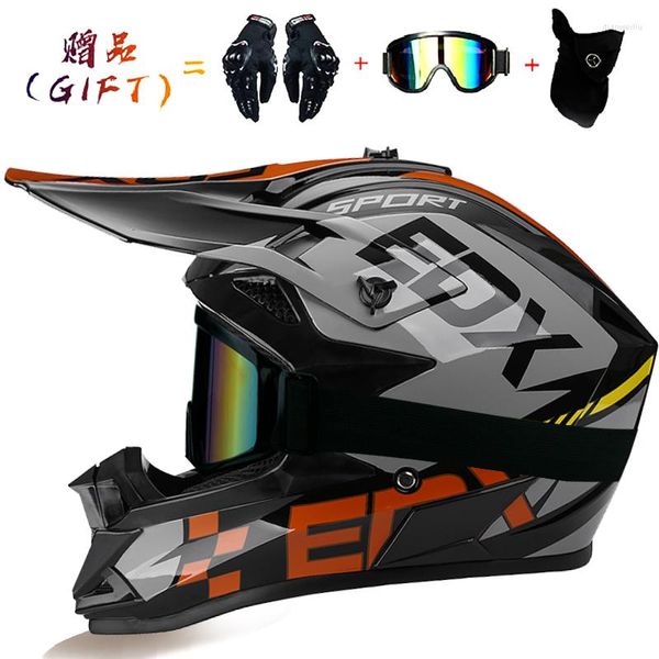 Cascos de moto Enviar 3 regalos Carreras profesionales Casco de motocross Capacete Moto Casco Off-road Children Biker