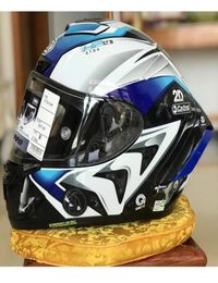 Motorfiets helmen schoeni x14 helm xfourteen r1 60th Anniversary Edition White Blue Full Face Racing Casco de Motocicle6687991