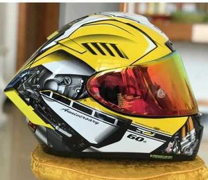 Motorhelmen X14 Helm XFourteen R1 Commemorative Edition Gele Helm Full Face Racing Motorhelm L23124