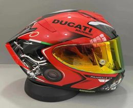 Casques de moto Shoei X14 XSpirit III Panigale V4 CASHET PEINTURE DE RACE CUSTO