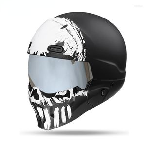 Casques de moto similaires Scorpion Covert X Marauder Casque Noir Vintage Open Face Dot Approuvé Demi Rétro