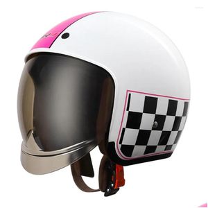 Casques de moto Taille Piste blanche Équipement de motocross résistant à l'usure Anti-chute Racing Casque ouvert Protection respirante Drop de Otgaj