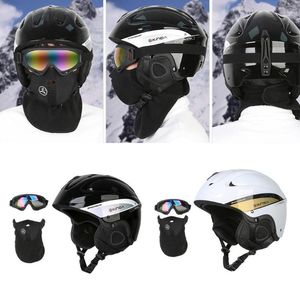 Cascos de motocicleta Casco de ciclismo de esquí Esquí moldeado integralmente para adultos y niños Seguridad en la nieve Monopatín Snowboard