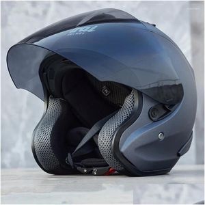 Motorhelmen Sz-4 Matgrijs Halfhelm Racing Ece Appd Casco Casque Zomerseizoen Dames en Heren Drop Delivery Automobiles Moto Otbxd