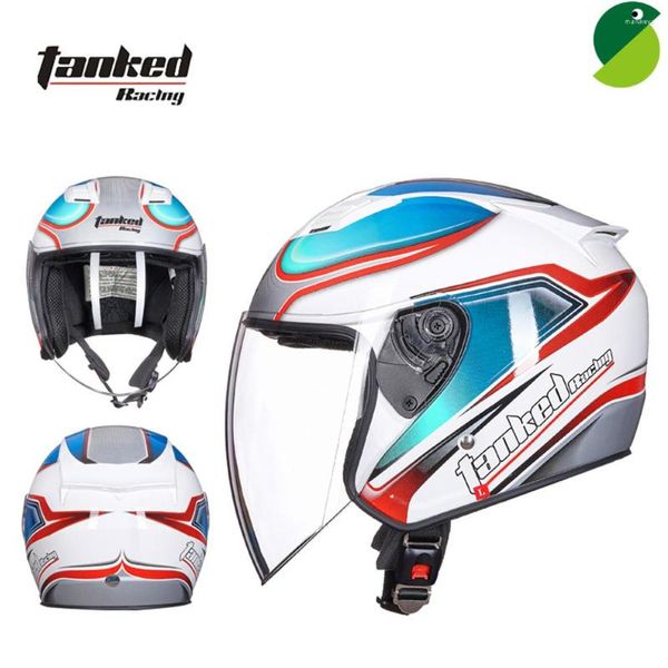 Casques de moto Tanked-Racing Open Face Casque T536 Scooter Capacete De Moto Cascos Casque Pour Hommes Femmes