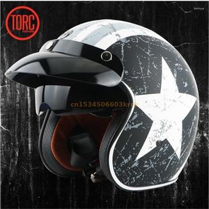 Cascos de motocicleta TORC T57 de alta calidad Retro profesional 3/4 casco protector DOT ECE certificado Rally y Kart Capacete