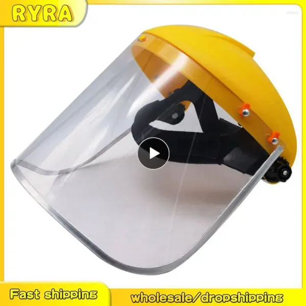 Celmets de motocicleta Transparente Full Shield Seguridad PVC PVC Montada de la pantalla del sombrero Equipos de máscaras de protección de la máscara