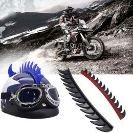 Cascos de motocicleta, pegatina de casco modificada Universal, accesorios personalizados de calcomanía de cuernos de cresta de gallo